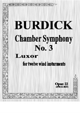 Chamber Symphony No.3 'Luxor' for twelve winds – Parts