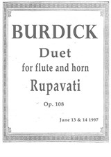 Duet for flute and horn 'Rupavati'