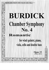 Chamber Symphony No.4 'Romantic' for wind quintet, piano, viola, cello & bass - Parts