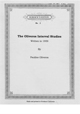 The Oliveros Interval Studies for Horn