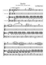 Quartetto for clarinet, Eb horn, viola and cello