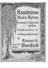 Handsome Horn solos for natural (or valve) horn and piano – Piano Part Only