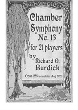 Chamber Symphony No.13 'I Ching Pyramids' for 21 chamber players